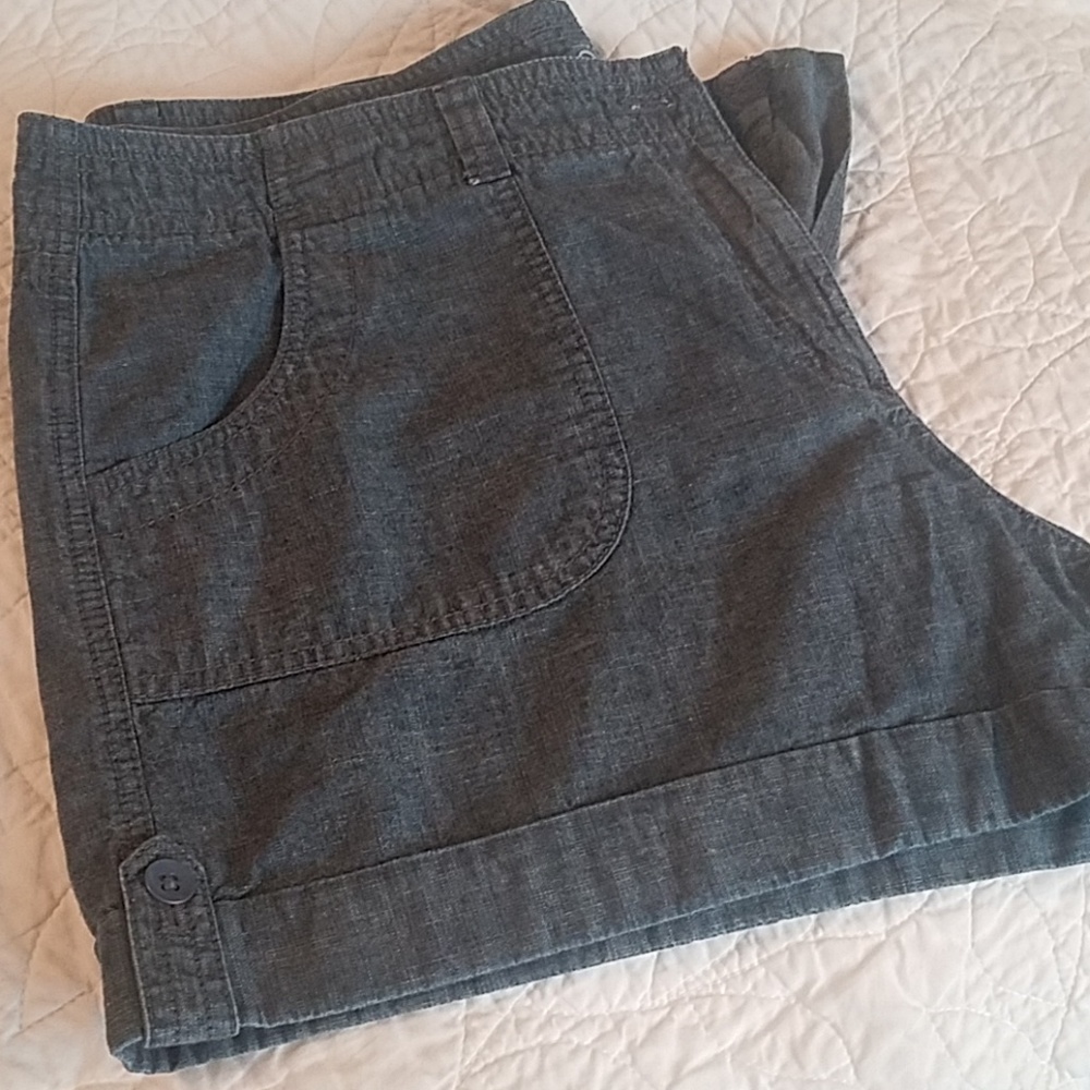 Blue Chambray Shorts